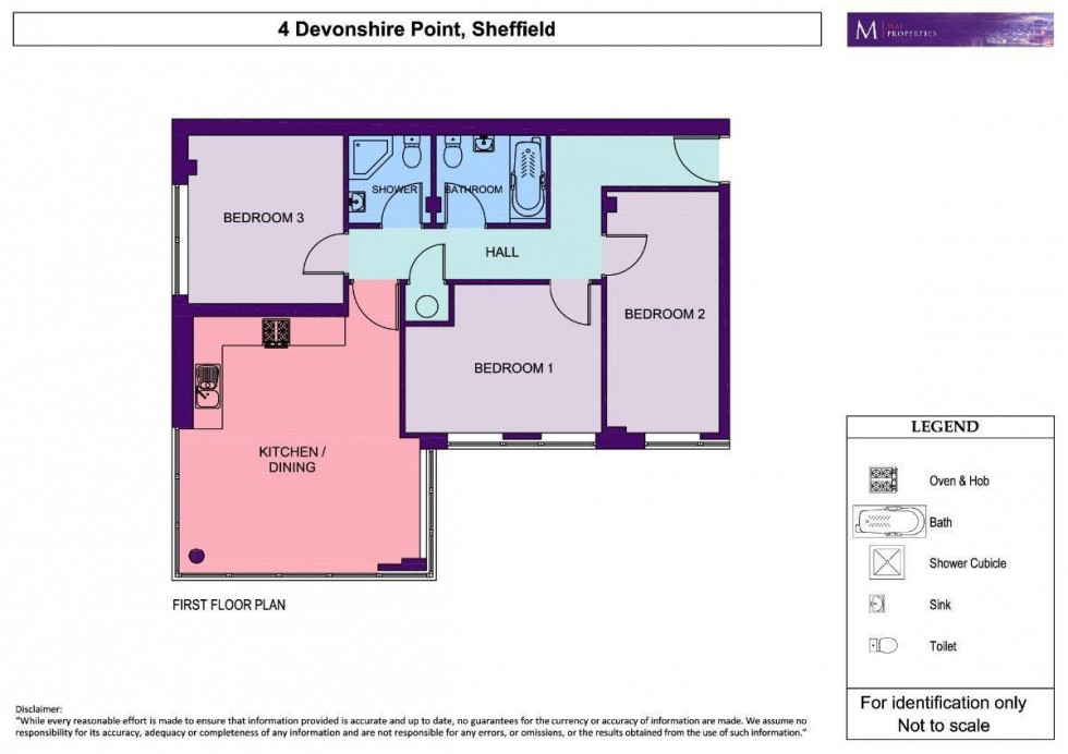 Floorplan for Apt 4 Devonshire Point